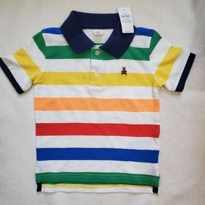 The Gap rainbow striped polo shirt kids toddler size 2